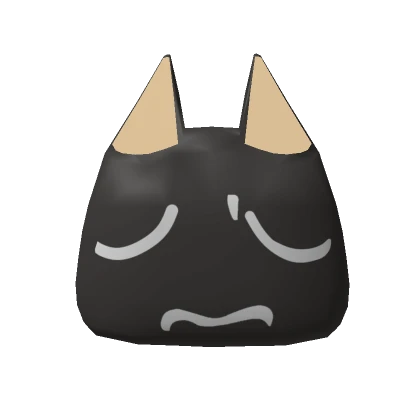 Black Upset Chibi Cat