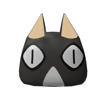 Black Scared Chibi Cat