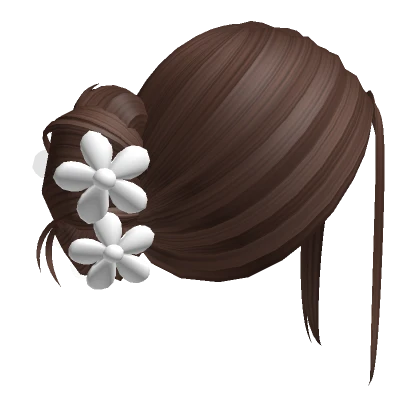 Flower Clipped Updo (Brown)