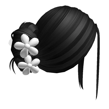 Flower Clipped Updo (Black)