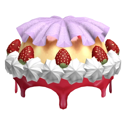 Strawberry Tea-Party Cake Skirt in Purple