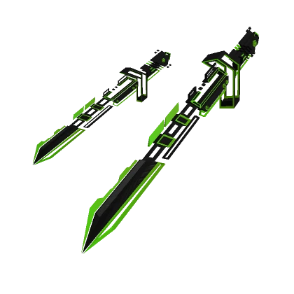 [1.0] Dual Waist Cyberpunk Sword (Green)