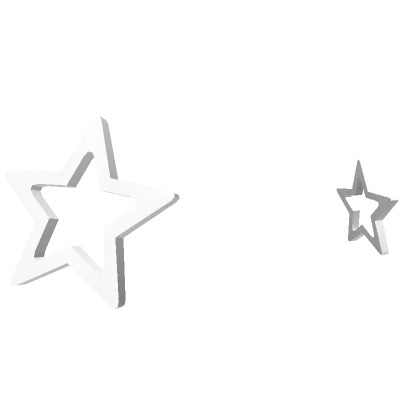 White Star Hair Clips