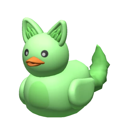 Green Furry Duck