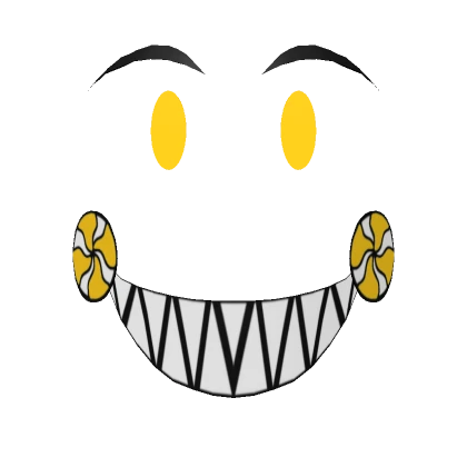 Glowing Golden Jolly Jester Face