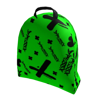 DRESSX green school streetwear backpack