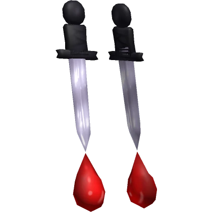 Silver Vampire Dagger Blood Droplet Earrings