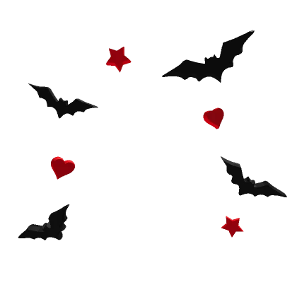 Preppy Halloween bat confetti (red)