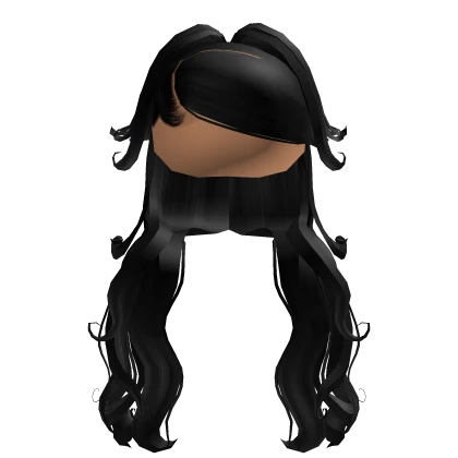 Half Up Curly Pony Weave In Black