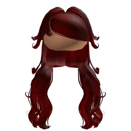 Half Up Curly Pony Weave In Red