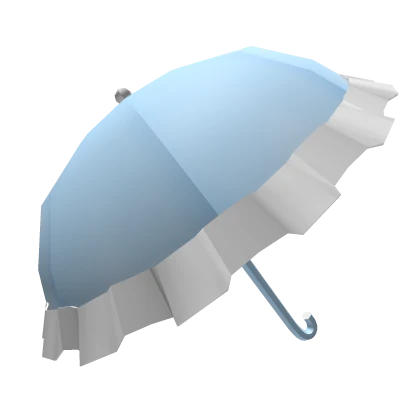 Blue Ruffle Parasol