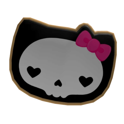 ♡ kawaii kitty skull halloween cookie