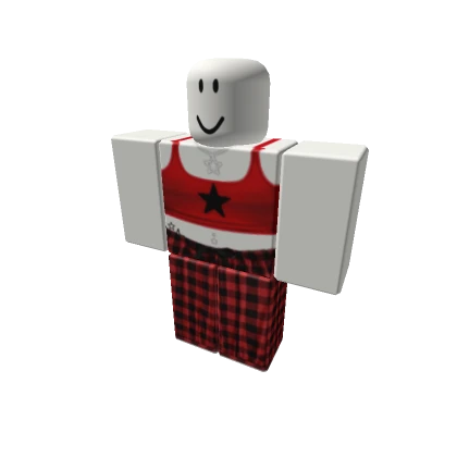 red star pajamas outfit y2k