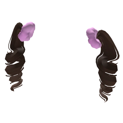 Brown Gyaru Kawaii Curly Pigtails Extensions