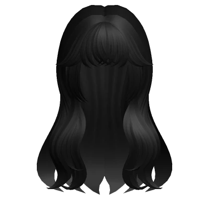 Long Wavy School Girl Hair (Black)