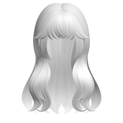 Long Wavy School Girl Hair (White)