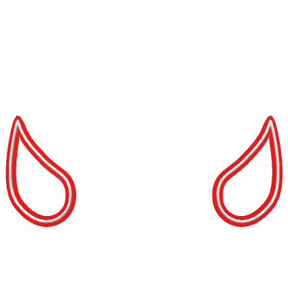 Doodle Neon Devil Horns - Red