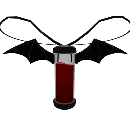 [1.0] Bat wings blood vial necklace