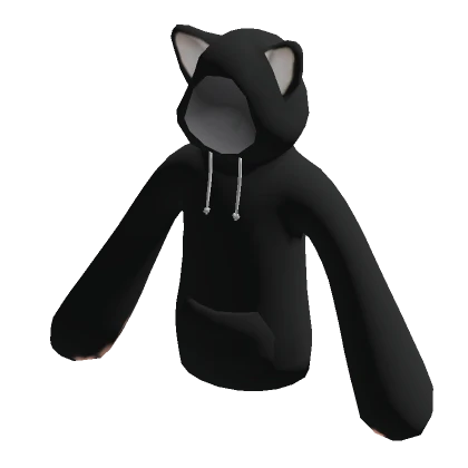 Cat Hoodie Black