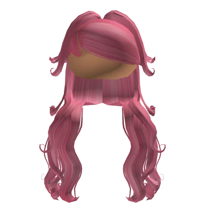 Half Up Curly Pony Weave In Pink