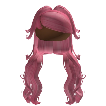 Half Up Curly Pony Weave In Pink