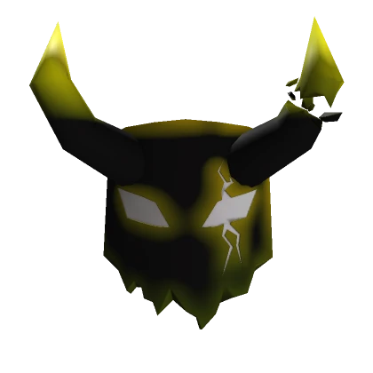 Yellow Lightning Horned Mask