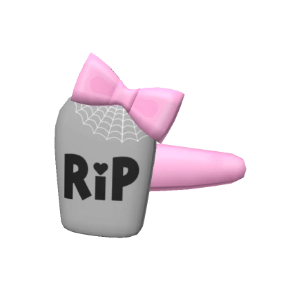 ♡ Creepycute Rip Tombstone Pink Hair Clip ♡