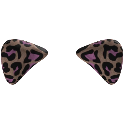 Pink Tan Leopard Print Cat Ears