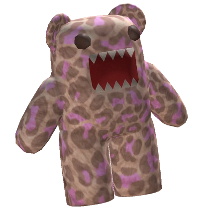 (Waist) Light Pink Leopard Bear Monster Doll