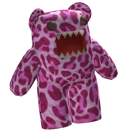 (Waist) Bright PInk Leopard Bear Monster Doll