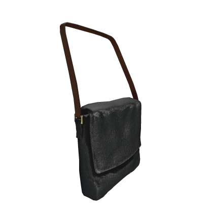 Retro Black Messenger Bag