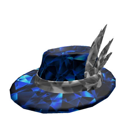 Blue Sapphire Feathered Fedora