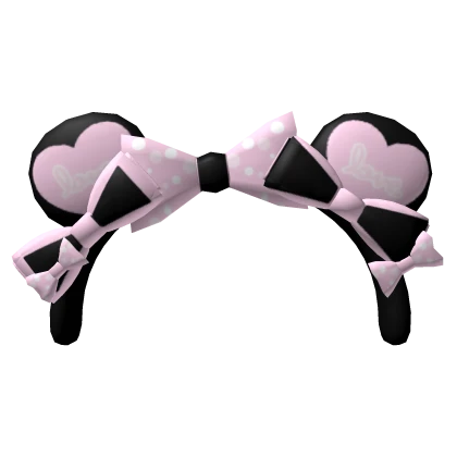 Pink and Black Kawaii Softie Headband 
