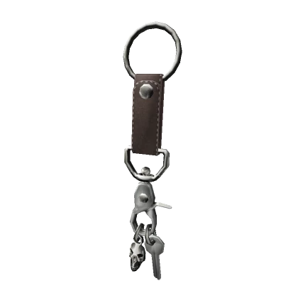 Dark Brown leather keychain