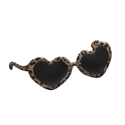 Tan Leopard Heart Shaped Shades