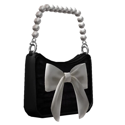 Pearl Black Purse w/Bow