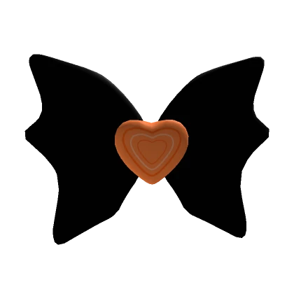 Preppy Halloween bat bow in orange 