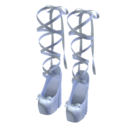 Soft ribbon ballet heels light blue (It Girl)