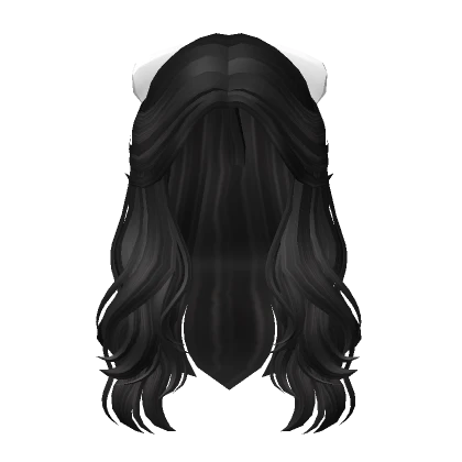 Wavy Bowtied Hair in Black