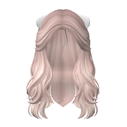 Wavy Bowtied Hair in Ash Blonde