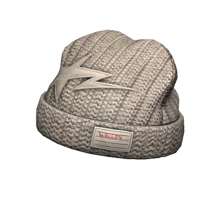 White Y2K Beanie