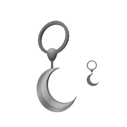 Cute Silver Moon Earrings