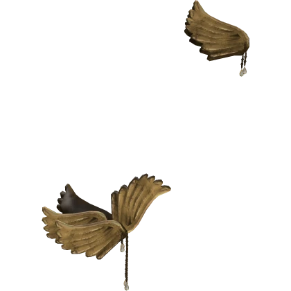 Gold Hair Wing Charms
