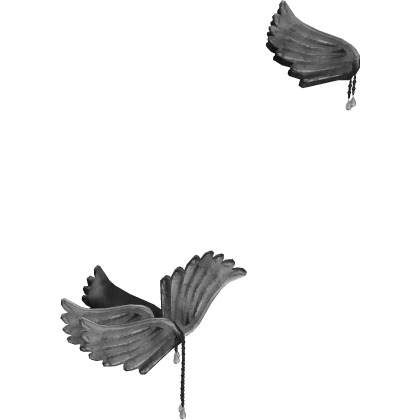 Silver Hair Wing Charms