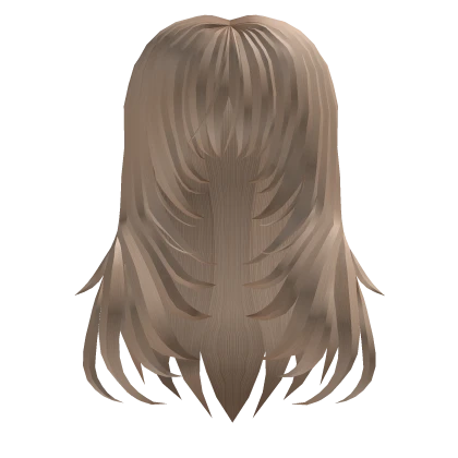 Layered Grunge Middle Part Hair in Blonde