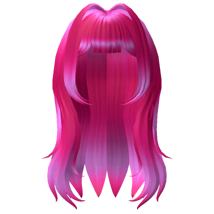 Pink Long Straight Hair