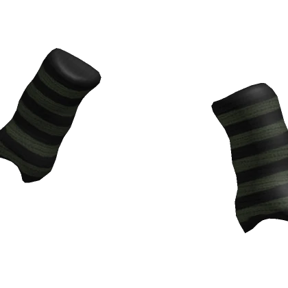 Green Striped Arm Warmers