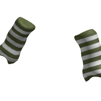  Striped Arm Warmers Green & White