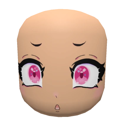 Pink Anime Cute Face