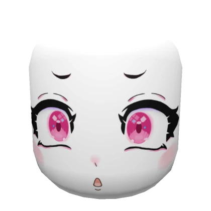 Pink Anime Cute Face